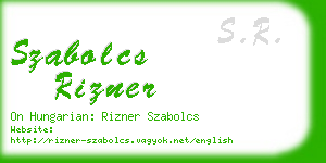 szabolcs rizner business card